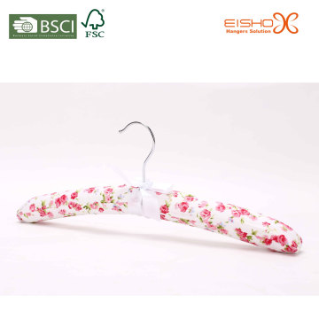 Satin Padded Embroidery Clothes Hanger